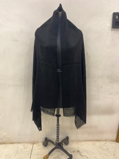 Pashmina Midnight Black Classic  Handwoven Shawl
